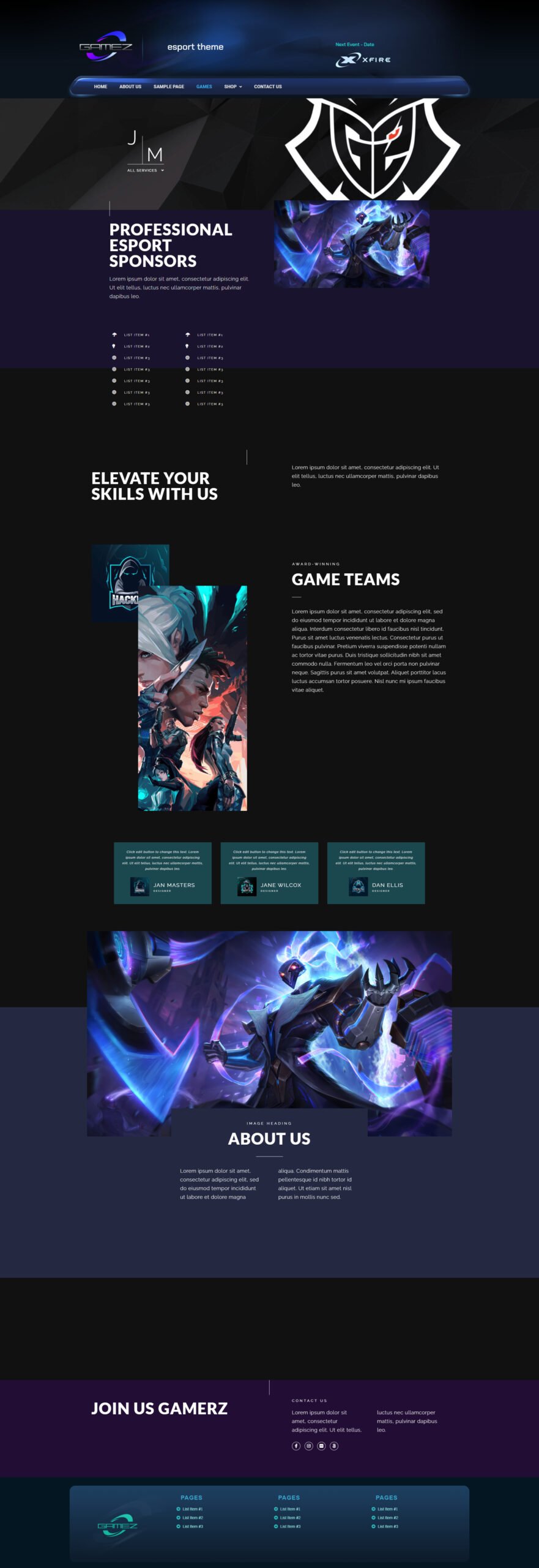 Game Web Designs - AW  Game UI Designer and Art Director