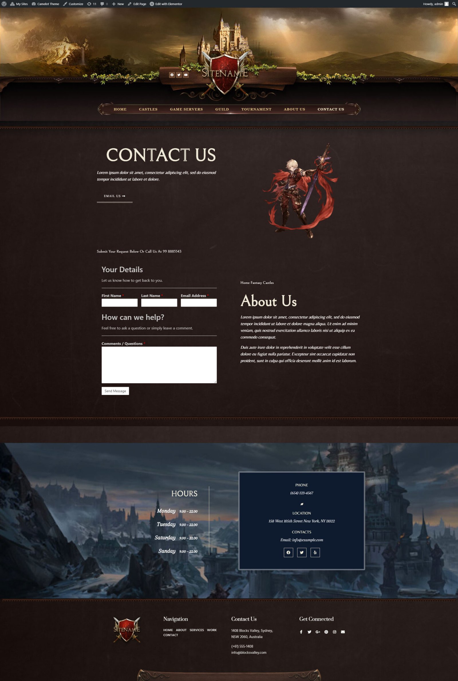 Game Web Designs - AW  Game UI Designer and Art Director